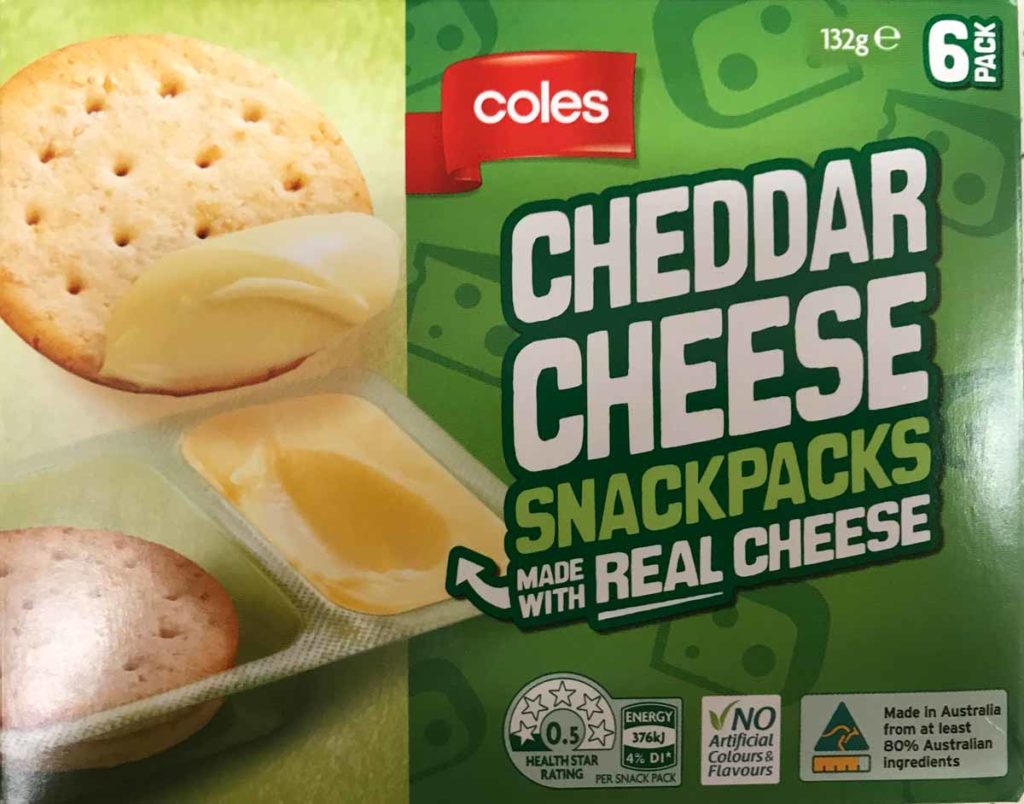 Coles Cheddar Cheese Snack Packs - The Root Cause Members Portal